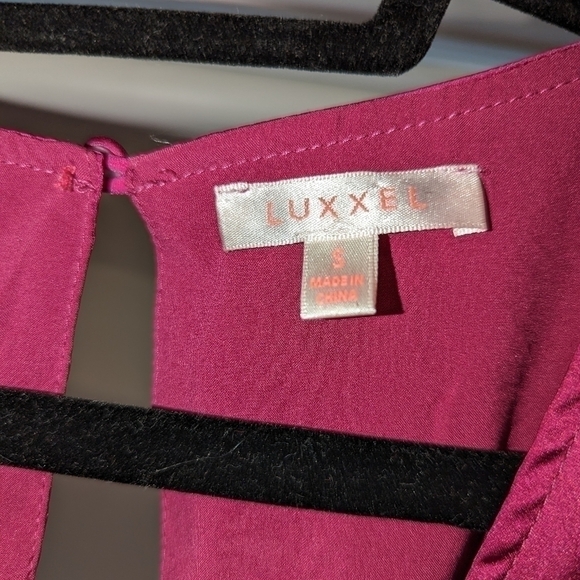 MAGENTA Plunge Neck Deep V maxi dress with slits size small - Picture 3 of 5